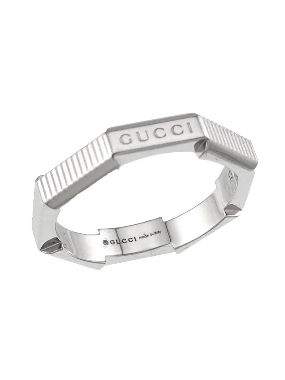 Gucci Link to Love Ring 18k WG White Gold 750